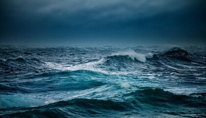 ominous ocean depths darkness reigns as turbulent waves evoke sense of foreboding amidst mysterious oceans depth
