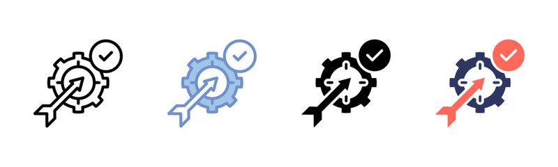 Effectiveness icon sheet multiple style collection
