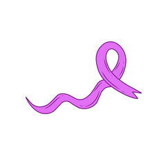 Obraz premium purple awareness ribbon