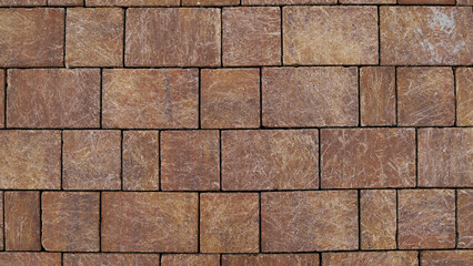 The texture of stone tiles of different sizes