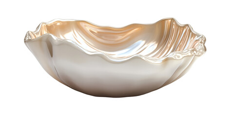 Naklejka premium Spherical Shell with Toned Gradient Isolated on Transparent Background