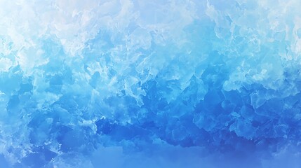 Fototapeta premium Icy blue gradient with watercolor-style flow and faint crystalline texture overlay