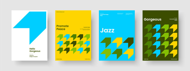 Geometric Brochure Layout. Abstract Business Presentation Template. Isolated Report Design. Background. Flyer. Book Cover. Banner. Poster. Newsletter. Brand Identity. Handbill. Notebook. Catalog