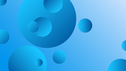 ABSTRACT BACKGROUND WITH CIRCLE GEOMETRIC SHAPES GRADIENT BLUE COLOR DESIGN VECTOR TEMPLATE GOOD FOR MODERN WEBSITE, WALLPAPER, COVER DESIGN