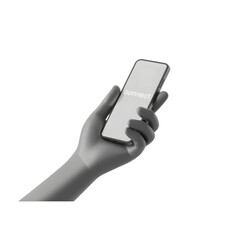 Obraz premium 3D Hand Holding Smartphone with 
