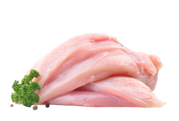 Raw chicken breast on a white background isolated © valeriy555