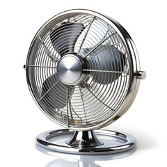 chrome desk fan cool breeze oden design