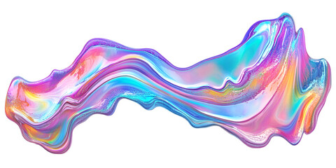 Rainbow Paint Splash Isolated on Transparent Background