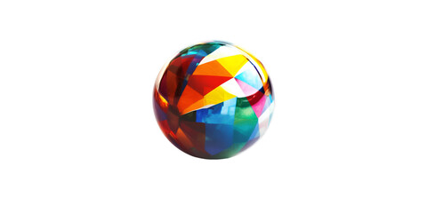 Globe Pin Bright Isolated on Transparent Background