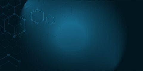 Abstract medical background. Molecules technology with polygonal shapes, connecting dots and lines. Medical, technology, science background. Vector illustration