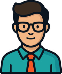 A humorous vector illustration set of a superhero businessman, manager, and scientist with superhuman power and confidence