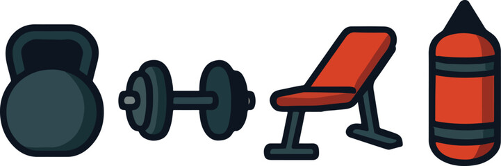 Gym Set Pack Illustration