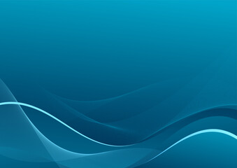 abstract blue wave background with wavy lines