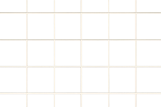 Grid of square tiles with grout forming regular pattern on transparent background