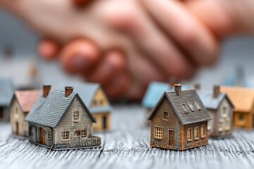 Symbolic Handshake Over Miniature Houses: Real Estate Agreement