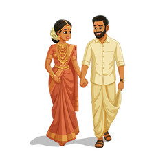South Indian Wedding Couple 