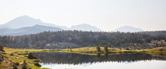 Mountains lake