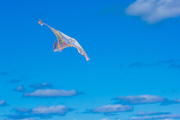 A kite soaring in the sky