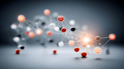 systems in a glowing web of futuristic elements and multidimensional energy forms