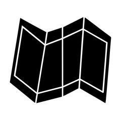 Map Folded Vector Flat and Clean Look Isolated