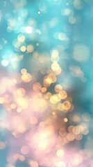 Obraz premium Blue and gold bokeh light background