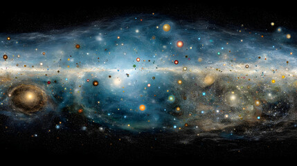 net illustrated with pulsating light patterns and random algorithmic chaos