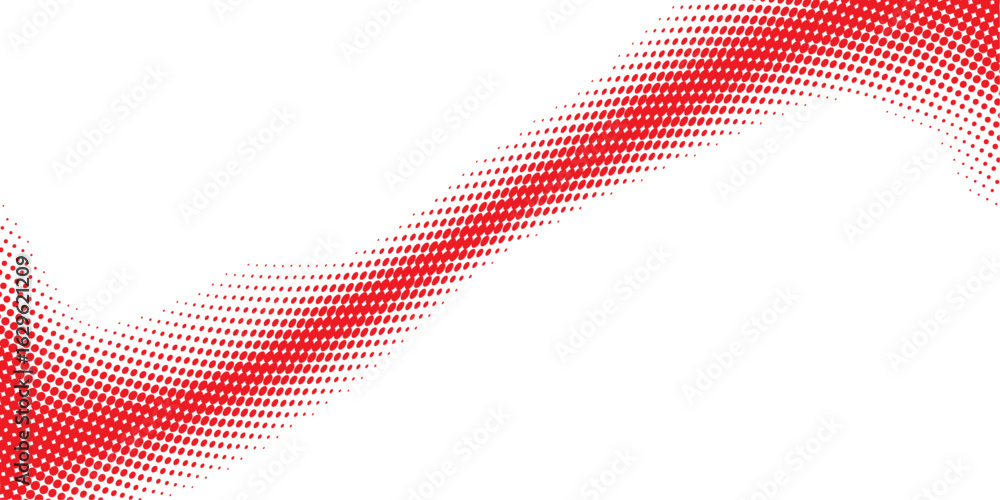 Poster red glitch halftone pattern with cyber pixel texture and futuristic mapping.