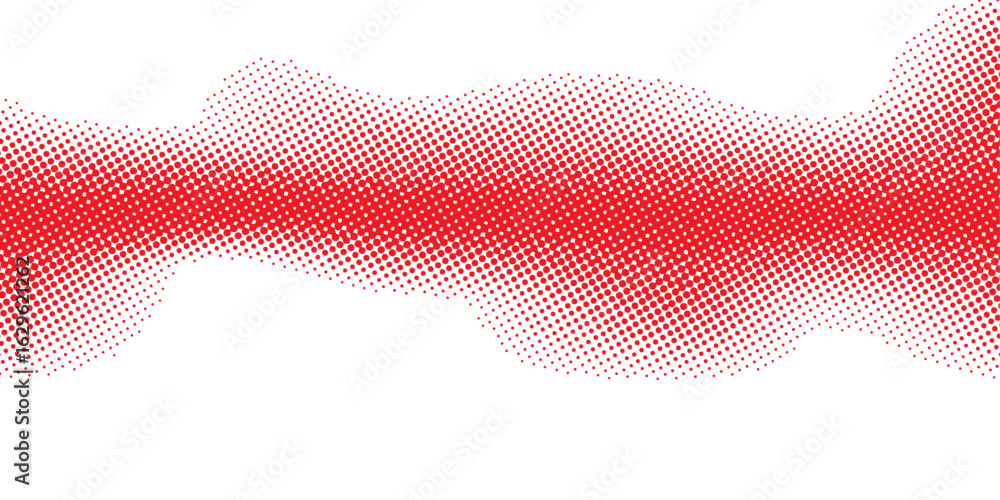Aufkleber red halftone abstract png with glitch grid overlay and digital tech texture.
