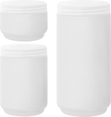 cosmetic plastic jar isolated template