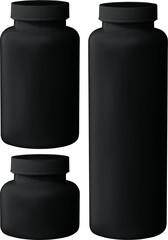medical pill plastic jar isolated template