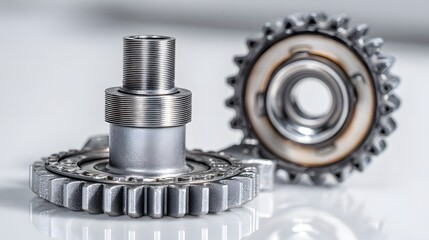 Professional engine diagnostic gear on a bright white surface, isolated