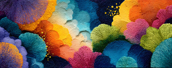 Vibrant watercolor painting with intricate texture and abstract design, watercolor, art