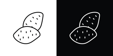 Sweet potato icon. editable stroke web icons
