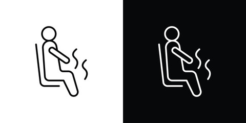 Sauna icon. editable stroke web icons