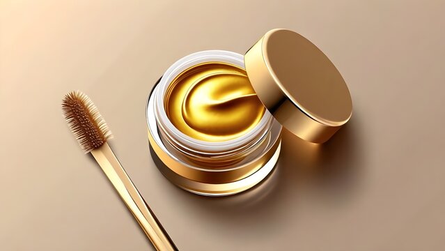 Korean skincare treatment, a beauty cosmetic product, hydrating collagen gel eye patches in 3D vector.

