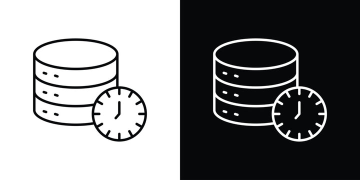 Real time data icon. editable stroke web icons