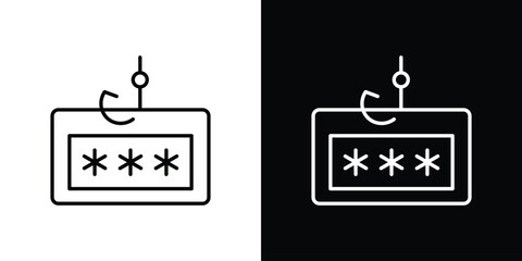 Password phishing icon. editable stroke web icons