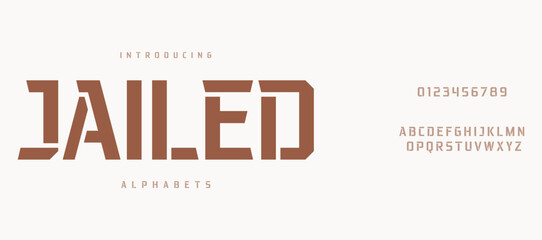 Jailed Creative logo sport modern alphabet font. Typography, abstract technology, fashion, digital, future technology logos fonts. vector illustration