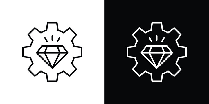 Operational excellence icon. editable stroke web icons