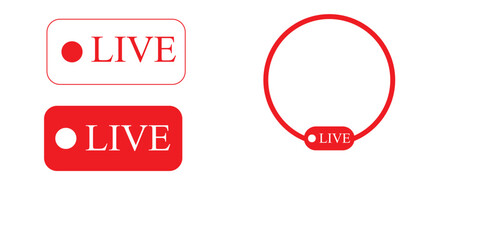 Live streaming icons and graphics for broadcasts