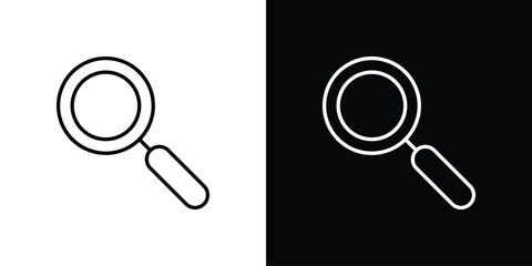 Magnifying glass icon. editable stroke web icons