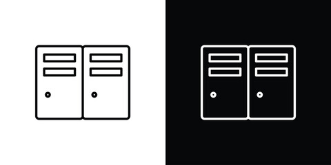 Locker icon. editable stroke web icons