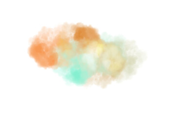 Fluffy clouds realistic cutout on transparent background, colorful smoke and fog cutout, steam clouds cutout.