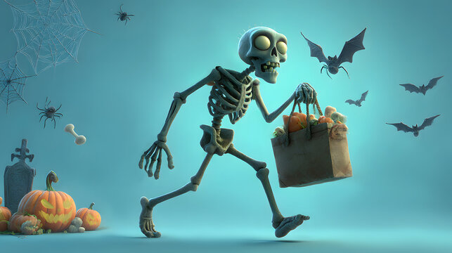 sceleton halloween discount shopper