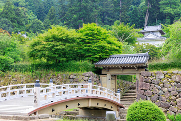 出石城　登城門　登城橋　城下町　時計台　兵庫県豊岡市出石町