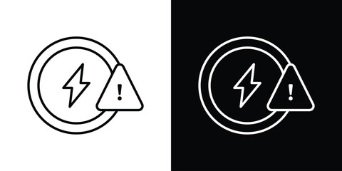 Electric Problem icon. editable stroke web icons