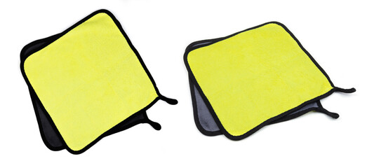 yellow rags for cleaning the house. Disposable dust rags