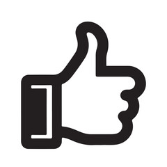 Like and Thumbs Up Vector Icon