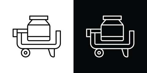 Cement mixer icon. editable stroke web icons