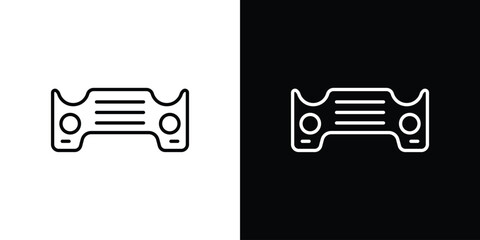 Car bumper icon. editable stroke web icons